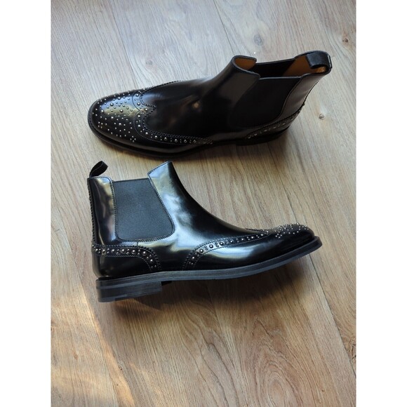 Churchs Ketsby Met Studded Brogue Chelsea Boots Womens 39 $1,450 - Picture 1 of 15